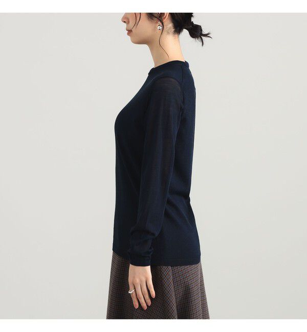 Demi-Luxe BEAMS 「AK+1 / シアースリーブ クルーネックニット」|ニット・セーター|