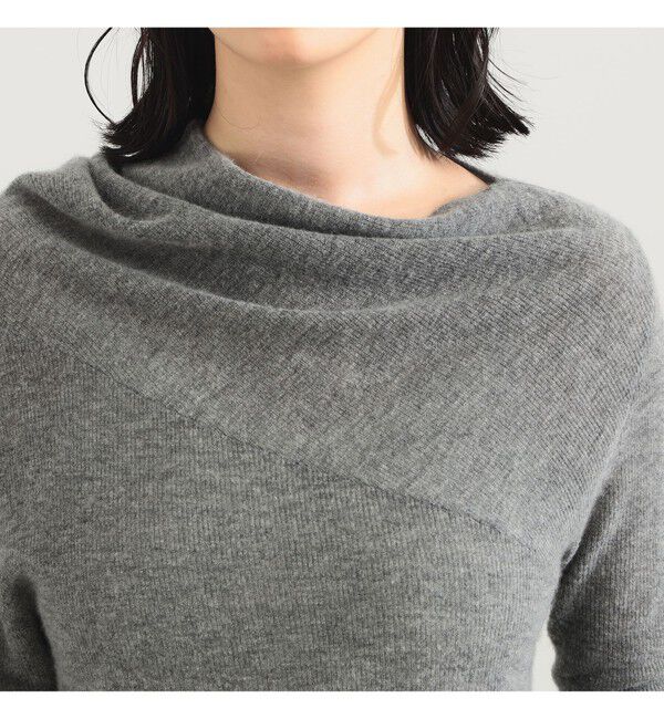 Demi-Luxe BEAMS 「AK+1 / 片畦 アシメトリーネック プルオーバー」|ニット・セーター|