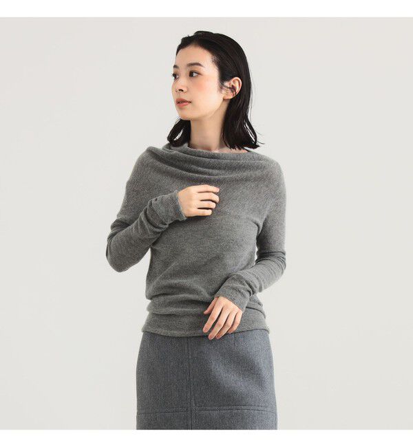 Demi-Luxe BEAMS 「AK+1 / 片畦 アシメトリーネック プルオーバー」|ニット・セーター|