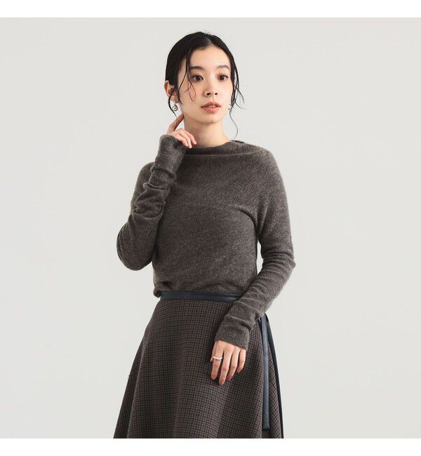 Demi-Luxe BEAMS 「AK+1 / 片畦 アシメトリーネック プルオーバー」|ニット・セーター|