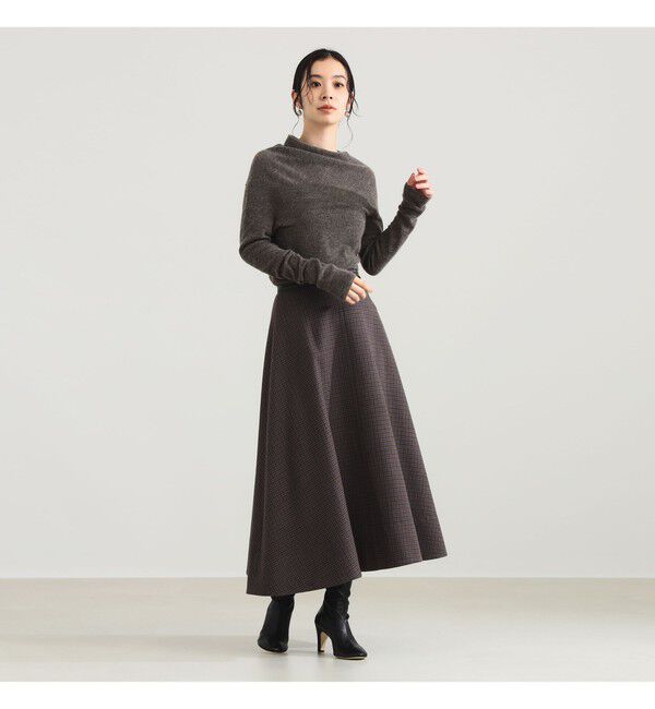 Demi-Luxe BEAMS 「AK+1 / 片畦 アシメトリーネック プルオーバー」|ニット・セーター|