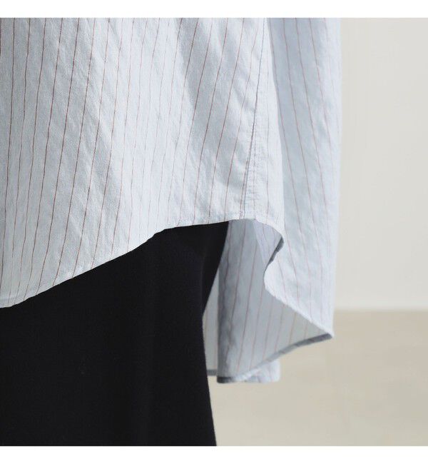Demi-Luxe BEAMS 「AK+1 / シアー ストライプ シャツ」|シャツ・ブラウス|