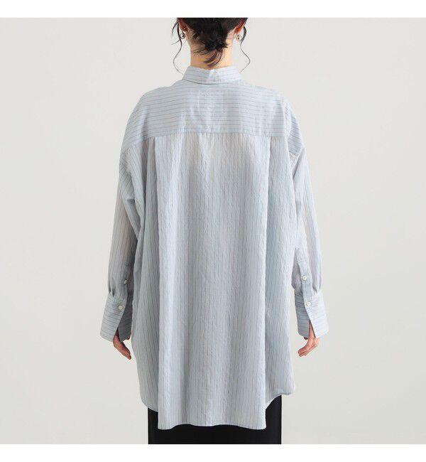 Demi-Luxe BEAMS 「AK+1 / シアー ストライプ シャツ」|シャツ・ブラウス|