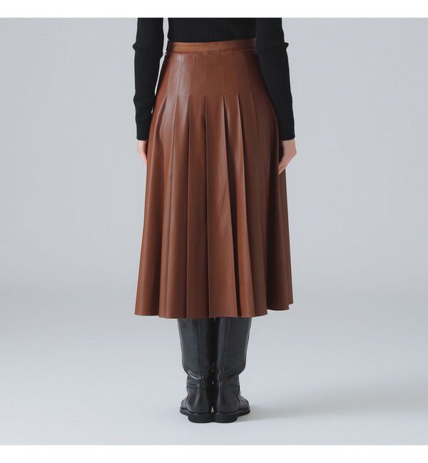 Demi-Luxe BEAMS 「フェイクレザー プリーツスカート」|スカート|