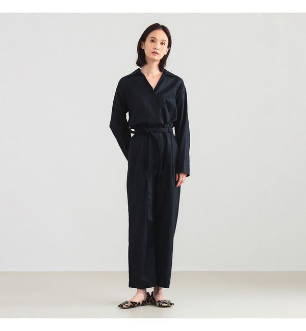 Demi-Luxe BEAMS 「スキッパー ギャバ ジャンプスーツ」|オールインワン|