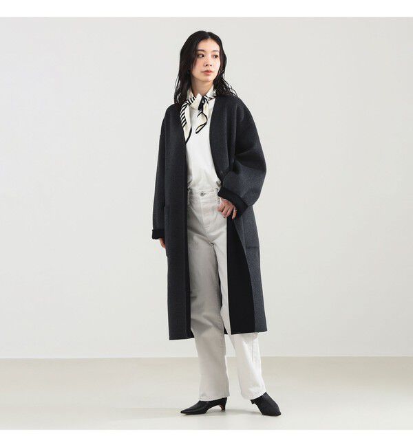 Demi-Luxe BEAMS 「リバー Vネック ロングコート」|ダッフルコート|