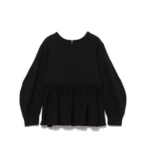 Ray BEAMS 「ギャザー キリカエ スウェット クルーネック トップス」|スウェット・ジャージ|
