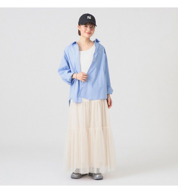 Ray BEAMS 「ストライプ ビッグ シャツ」|シャツ・ブラウス|