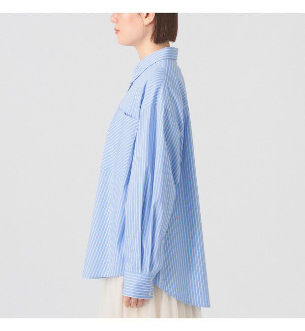 Ray BEAMS 「ストライプ ビッグ シャツ」|シャツ・ブラウス|