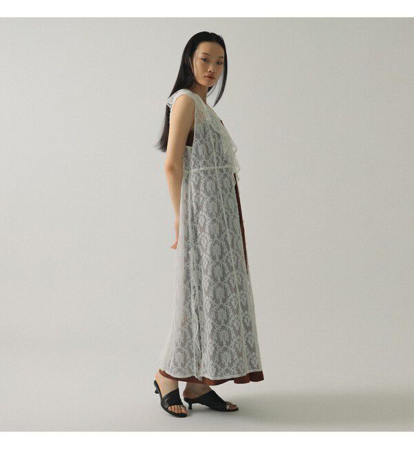 Ray BEAMS 「ラッフルカラー レース ワンピース」|ワンピース|