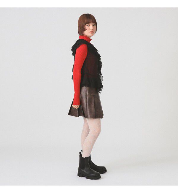 Ray BEAMS 「ラッフルカラー ノースリーブ ブラウス」|シャツ・ブラウス|