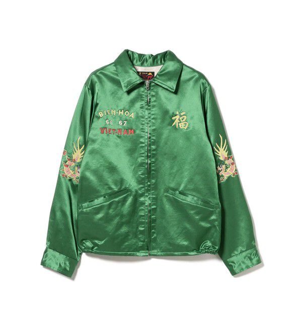 BEAMSBOY「テーラー東洋 / Mid 1960s Style Satin Vietnam Jacket &ldquo;PARACHUTE&rdquo;」|ブルゾン・スタジャン|GREEN
