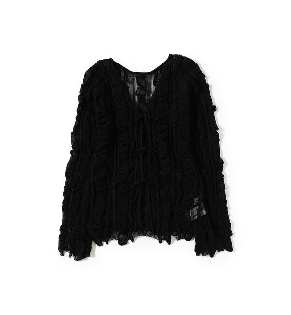 Ray BEAMS 「メッシュ ストライプ カーディガン」|カーディガン|