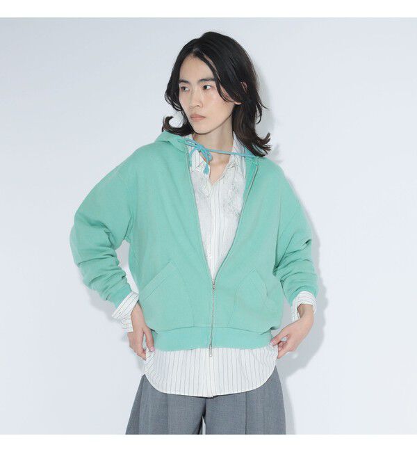 BEAMSBOY「【別注】Healthknit &times; maturely / トンプキンス フルジップ パーカー」|スウェット・ジャージ|TURQUOISE