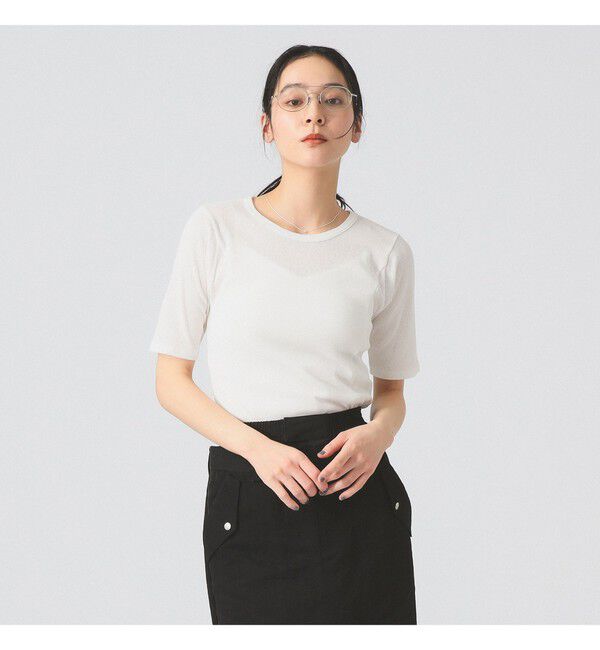 Ray BEAMS 「バックスリット カーブ ヘムTシャツ」|Tシャツ・カットソー|