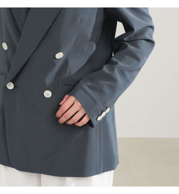 Demi-Luxe BEAMS 「AK+1 / シアー 4ボタン ダブル ジャケット」|ダッフルコート|