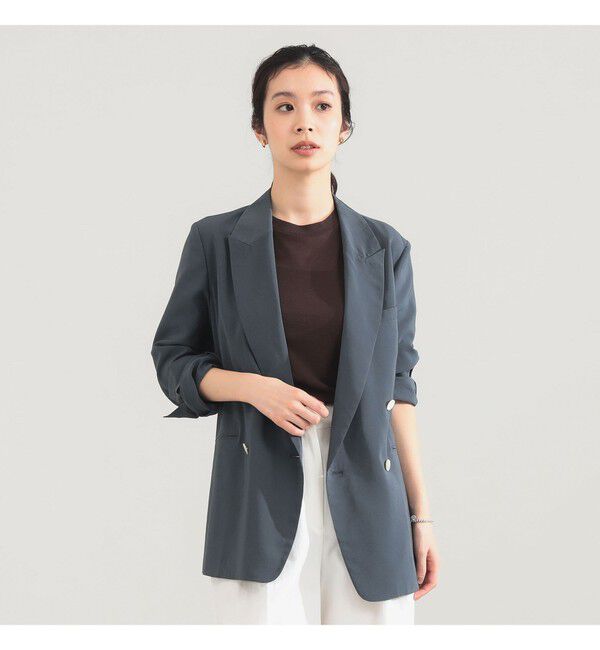 Demi-Luxe BEAMS 「AK+1 / シアー 4ボタン ダブル ジャケット」|ダッフルコート|