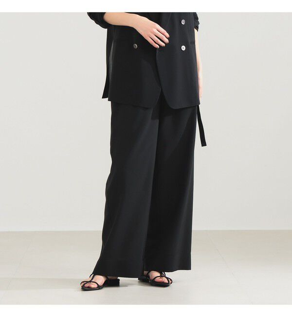 Demi-Luxe BEAMS 「AK+1 / シアー サイドベルト パンツ」|チノ|