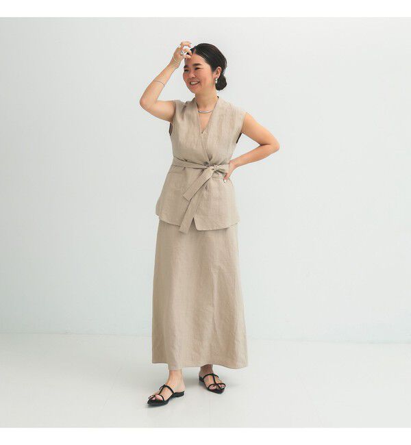 Demi-Luxe BEAMS 「リネン ラップ ジレ ブラウス .M」|シャツ・ブラウス|