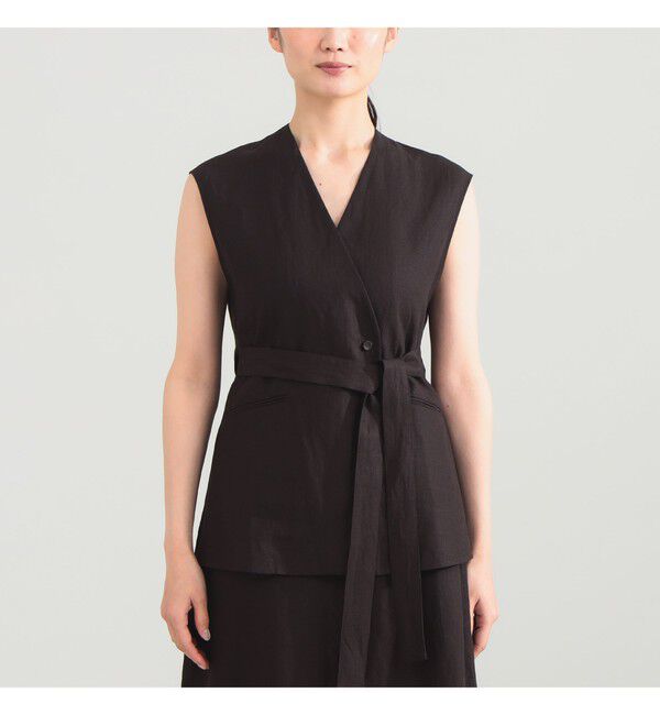 Demi-Luxe BEAMS 「リネン ラップ ジレ ブラウス .M」|シャツ・ブラウス|