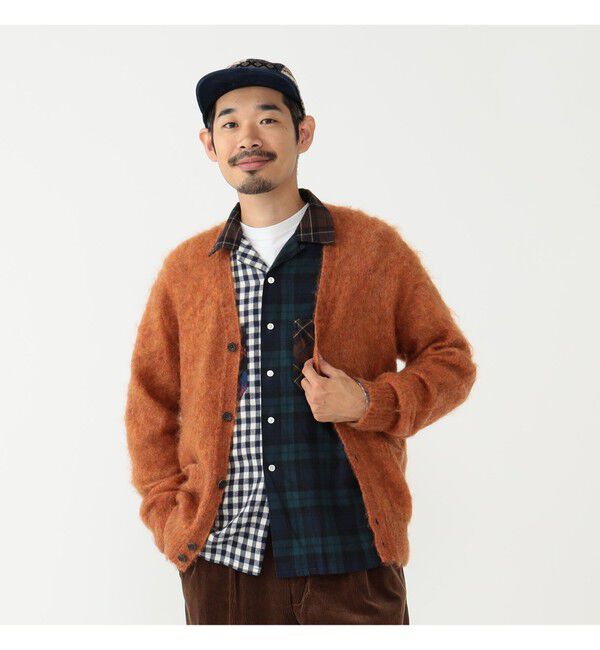 BEAMS PLUS「ストレッチ モヘヤ カーディガン」|ニット・セーター|