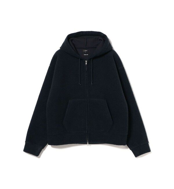BEAMS「ワイドショートフィット スライバー フルジップ フーディ」|ブルゾン・スタジャン|