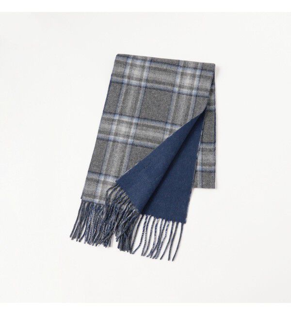 BEAMS「グラデーション チェック マフラー」|マフラー|