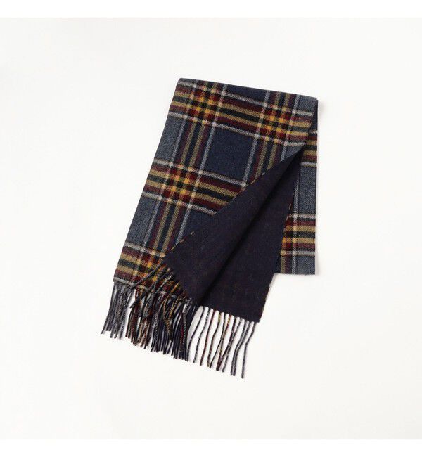 BEAMS「グラデーション チェック マフラー」|マフラー|