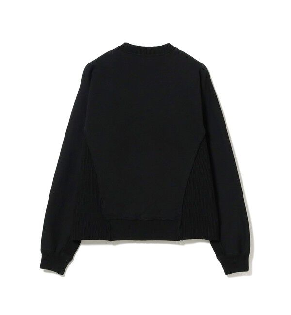 BEAMS「【ワイドショートフィット】ドッキング クルーネック スウェット」|スウェット・ジャージ|
