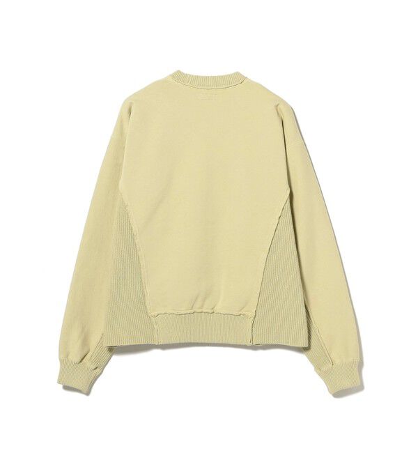 BEAMS「【ワイドショートフィット】ドッキング クルーネック スウェット」|スウェット・ジャージ|