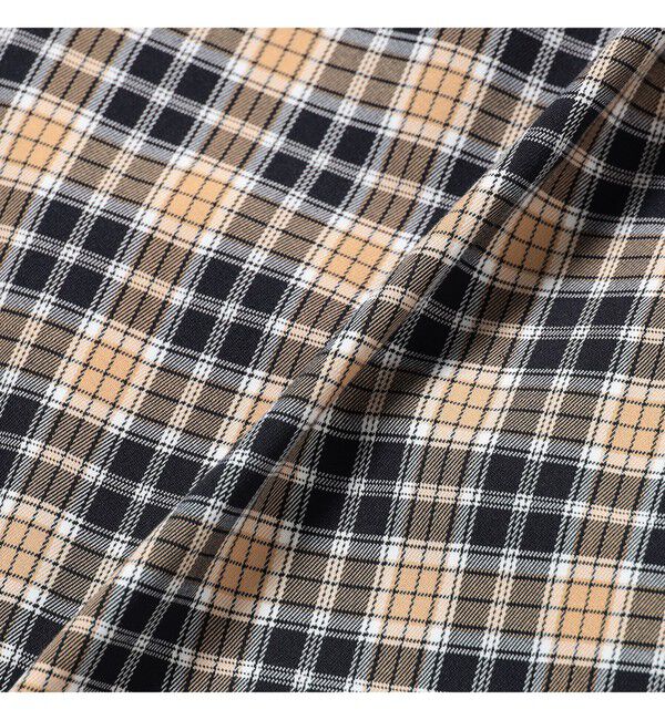 BEAMS「チェック ワイド イージーパンツ【ワイドストレートフィット】」|チノ|