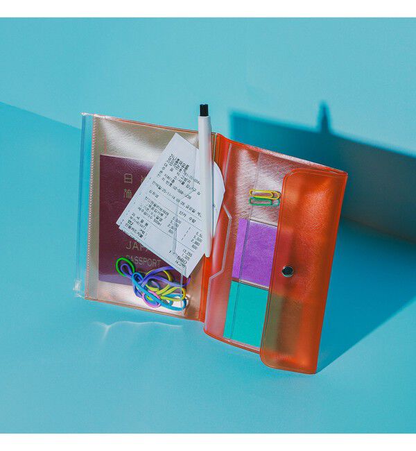 BEAMS「【別注】nahe(R) / トラベル オーガナイザー クリア オレンジ」|ステーショナリー|CLEAR_ORANGE