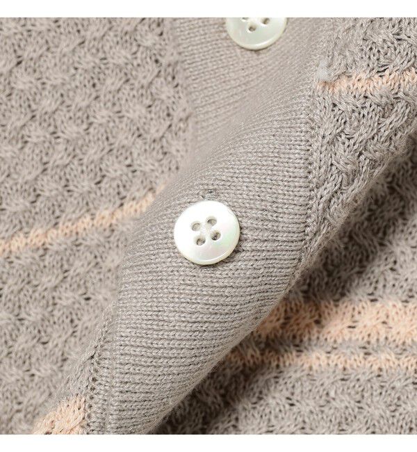 BEAMS PLUS「Knit Polo Basket Weave Stripe」|ポロシャツ|