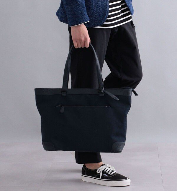 SHIPS「SHIPS: シュリンクレザー &times; ファブリック コンビ トートバッグ」|トートバッグ|