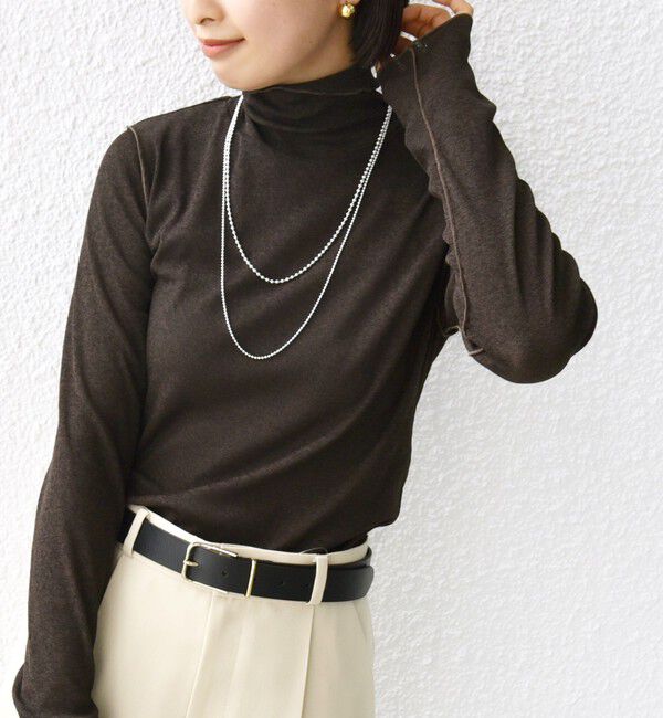 SHIPS for women「〈手洗い可能〉ドライタッチ リブ タートル」|Tシャツ・カットソー|