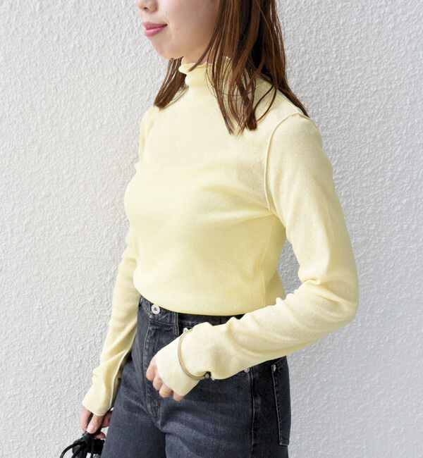 SHIPS for women「〈手洗い可能〉ドライタッチ リブ タートル」|Tシャツ・カットソー|