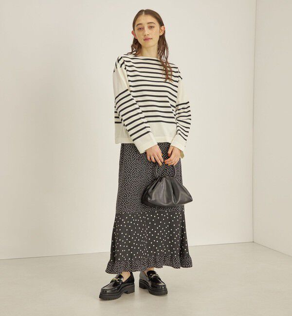 SHIPS for women「〈手洗い可能〉切替 プリント セミフレア スカート」|スカート|