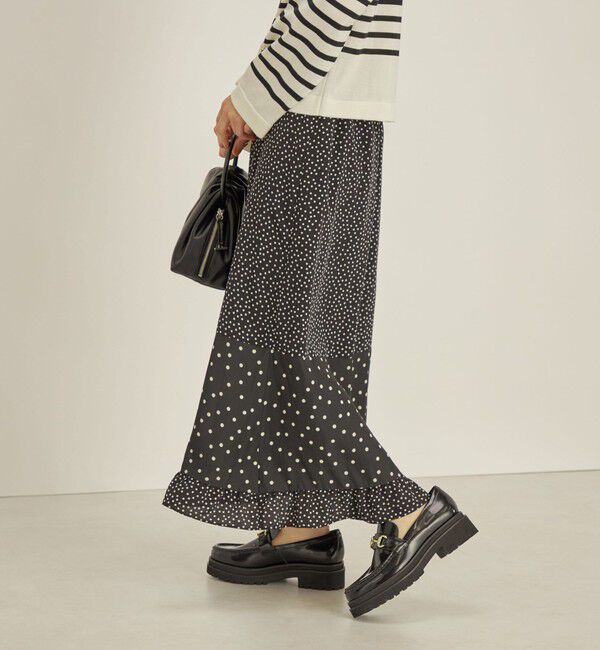 SHIPS for women「〈手洗い可能〉切替 プリント セミフレア スカート」|スカート|