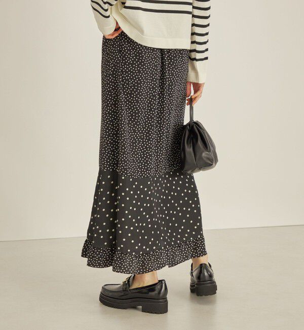 SHIPS for women「〈手洗い可能〉切替 プリント セミフレア スカート」|スカート|