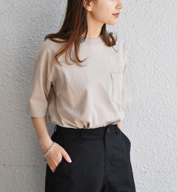 SHIPS any「SHIPS any: "COTTON USA"  ヘビーウェイト クルーネック ポケット Tシャツ」|Tシャツ・カットソー|