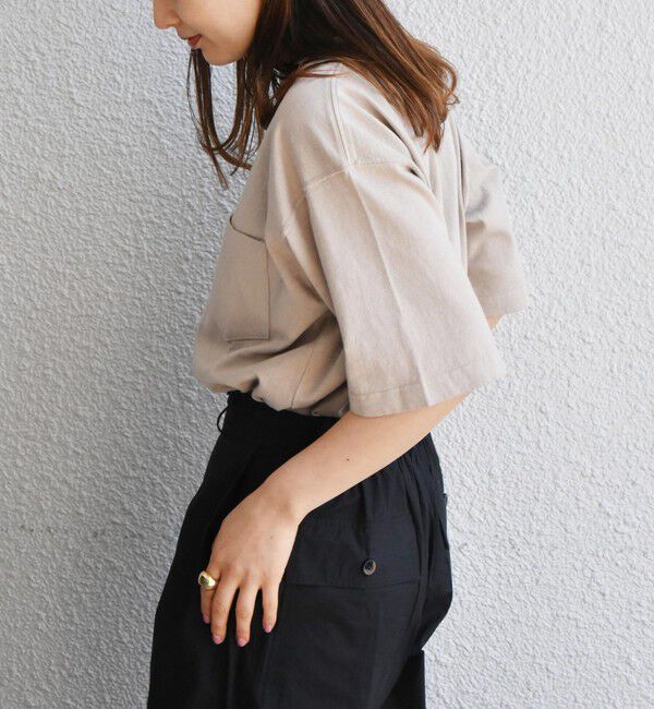 SHIPS any「SHIPS any: "COTTON USA"  ヘビーウェイト クルーネック ポケット Tシャツ」|Tシャツ・カットソー|