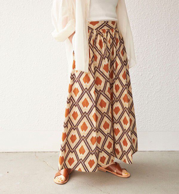 SHIPS for women「〈手洗い可能〉綿 エスニック プリント ボリューム スカート◇」|スカート|