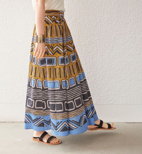 SHIPS for women「〈手洗い可能〉綿 エスニック プリント ボリューム スカート◇」|スカート|