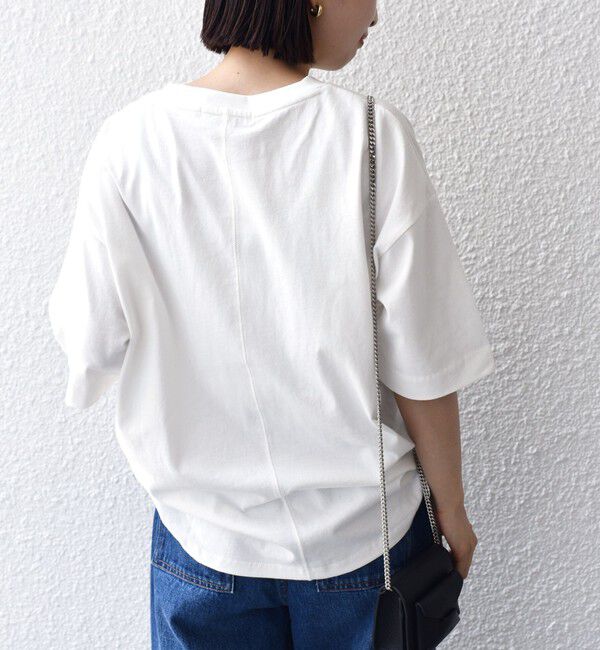 SHIPS for women「【SHIPS別注】81BRANCA:5分袖 ロゴ TEE 24SS 」|Tシャツ・カットソー|