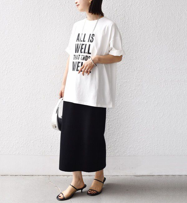 SHIPS for women「【SHIPS別注】81BRANCA:5分袖 ロゴ TEE 24SS 」|Tシャツ・カットソー|