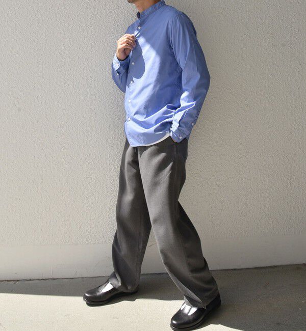 SHIPS any「SHIPS any: ストライプ / ソリッド リラックス バンドカラー シャツ 25AW◇」|シャツ・ブラウス|