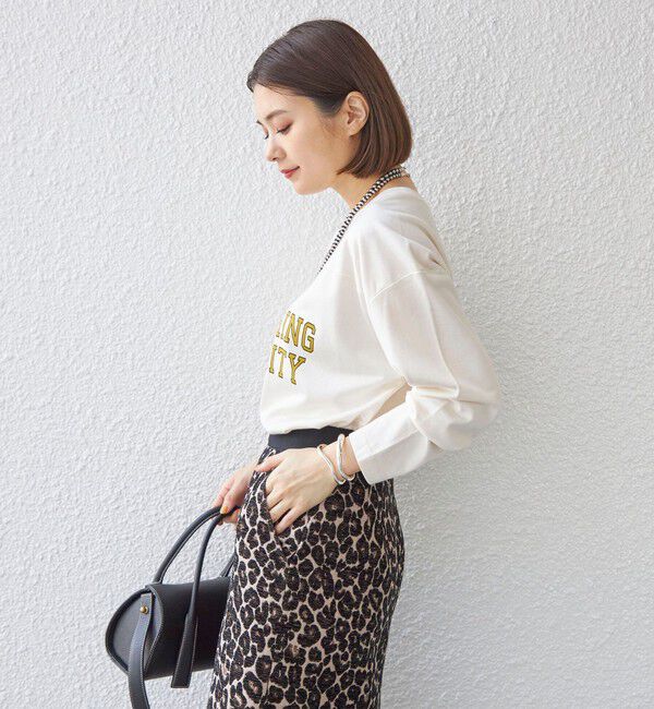 SHIPS for women「〈洗濯機可能〉Odub:フットボール TEE◇」|Tシャツ・カットソー|