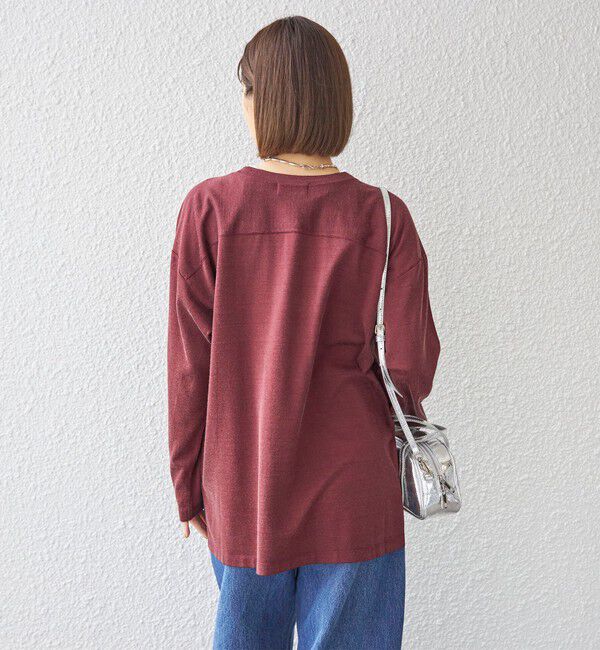 SHIPS for women「〈洗濯機可能〉Odub:フットボール TEE◇」|Tシャツ・カットソー|