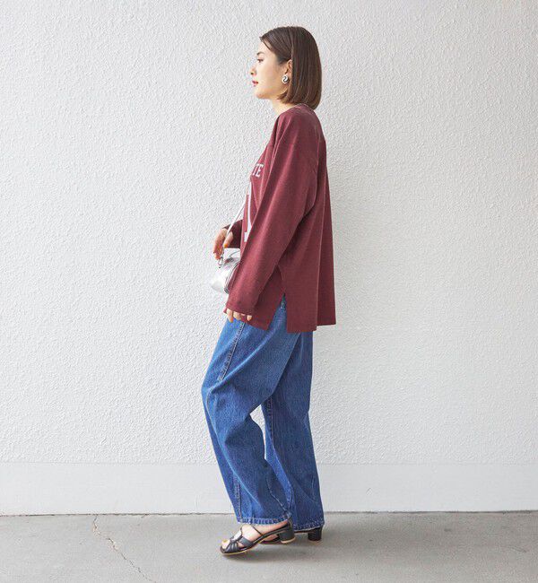 SHIPS for women「〈洗濯機可能〉Odub:フットボール TEE◇」|Tシャツ・カットソー|