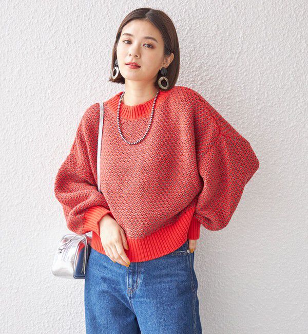 SHIPS for women「〈手洗い可能〉前後 2WAY ジャカード プルオーバー 24SS ◇」|ニット・セーター|